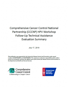 Cover Image of Comprehensive Cancer Control National Partner HPV Workshop
